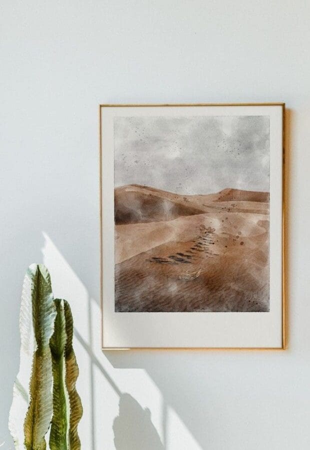 Watercolor Desert Dunes Poster |  N01 - Image 2