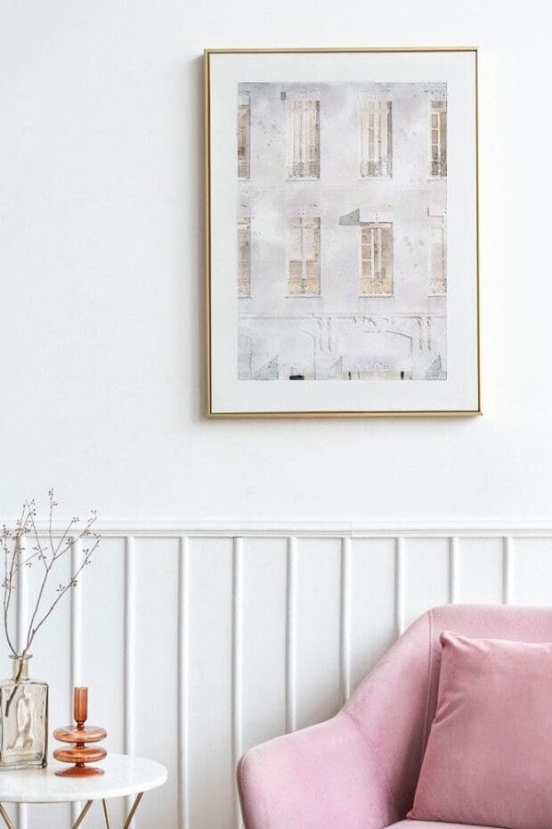 Watercolor Minimalism Chanel Apartments Poster - Image 2