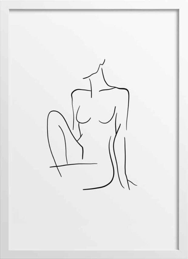 Female Figure Line Drawing No5