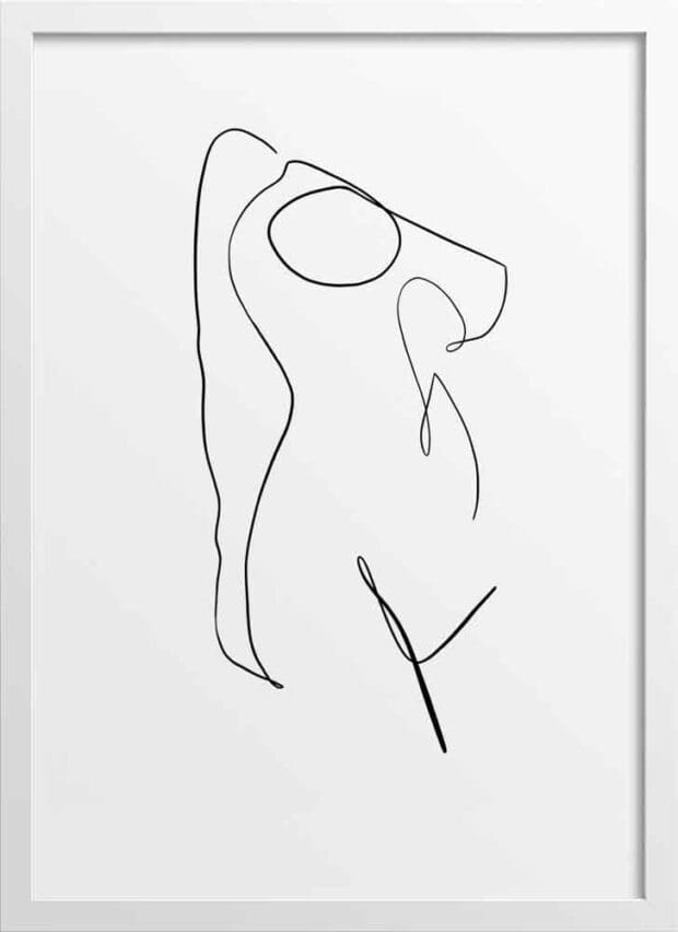 Female Figure Line Drawing No3