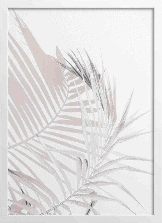 Palm Tree Leaves Soft Tones Poster | N04