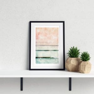 Watercolor natural sea and sand posters (3-Options) | Local is Lekker ZA | African Gifts