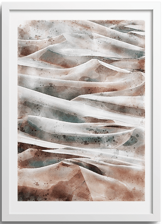 Watercolor Natural Sand Dune Poster | N01