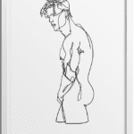 Masculine Male Poster Line Drawing N02