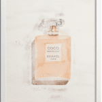 Watercolor Coco perfume bottle poster | N01