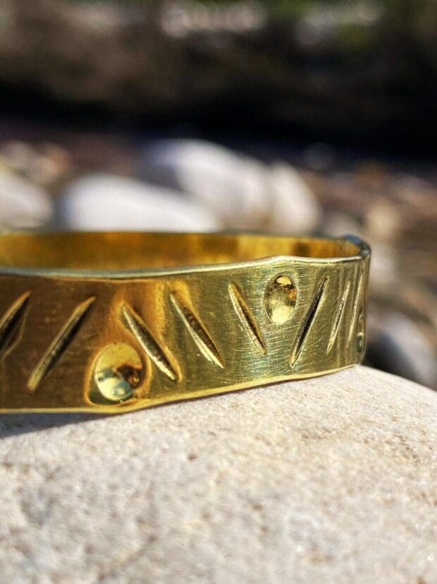 River Brass Bangle -Adjustable - Image 2