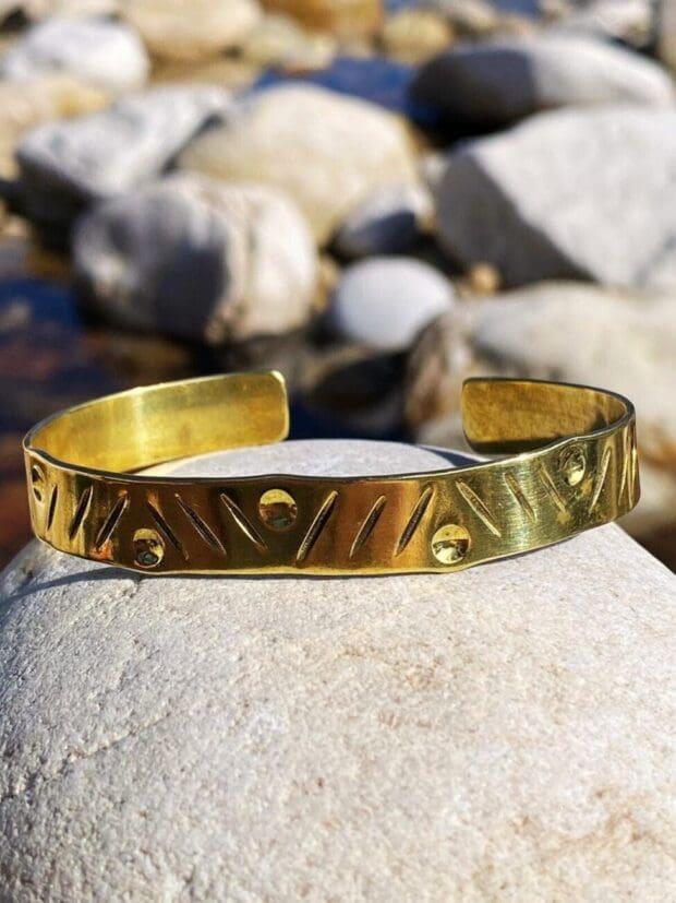 River Brass Bangle -Adjustable