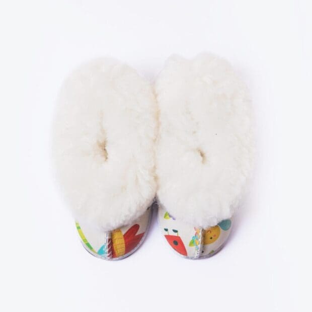 Garden Delight Sheepskin Slippers for Children & Toddlers (NEW) - Image 2