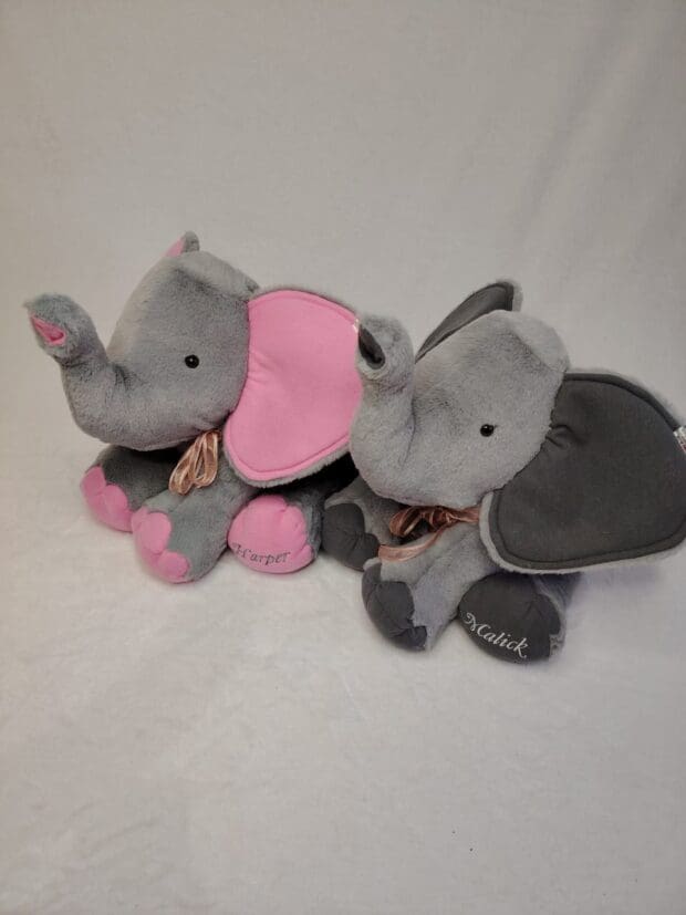 Beautiful Faux Fur Elephant Teddy - 38cm Tall (Personalization Options)