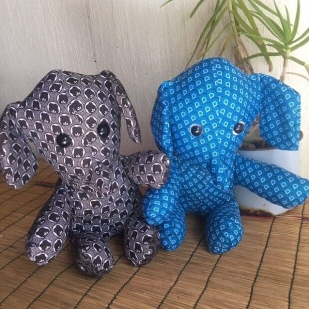 Handcrafted Shwe Shwe Teddies - Elephants