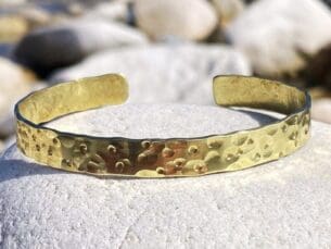 La Luna Pure Brass Bangle - Adjustable