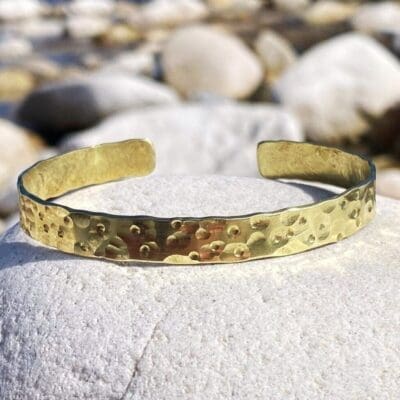 La Luna Pure Brass Bangle - Adjustable