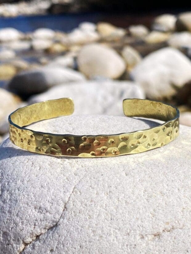 La Luna Pure Brass Bangle - Adjustable