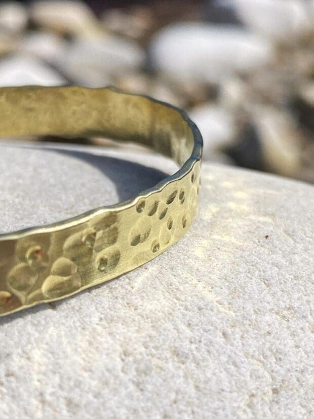 La Luna Pure Brass Bangle - Adjustable - Image 3