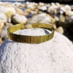 Zebra Brass Bangle - Adjustable