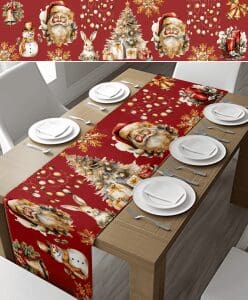 Santa's Cheer Red Table Runner (Christmas Runner) | Local is Lekker ZA | African Gifts