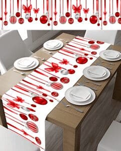 Red Bauble Table Runner (Christmas Table Runner) | Local is Lekker ZA | African Gifts