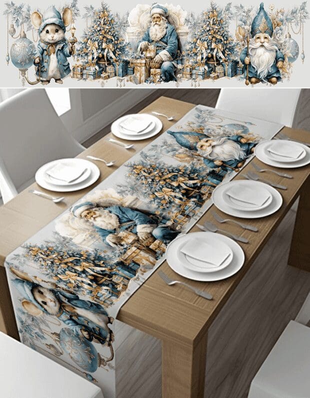 Enchanting Winter Wonderland Table Runner