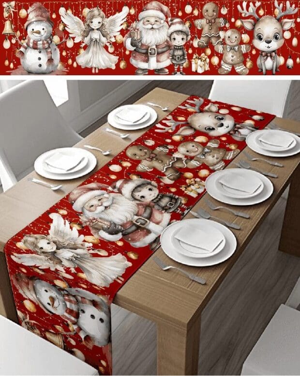 Santa's Helpers Festive Table Runner