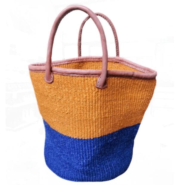 Orange and Blue Zambian Basket