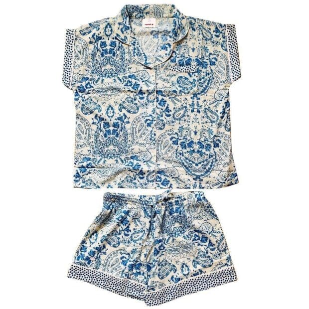 Blue Paisley Summer Pyjamas