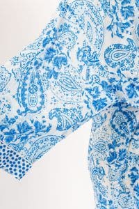 Pretty Blue Paisley Summer Pyjamas - Short Sleeve Set (S) | Local is Lekker ZA | African Gifts