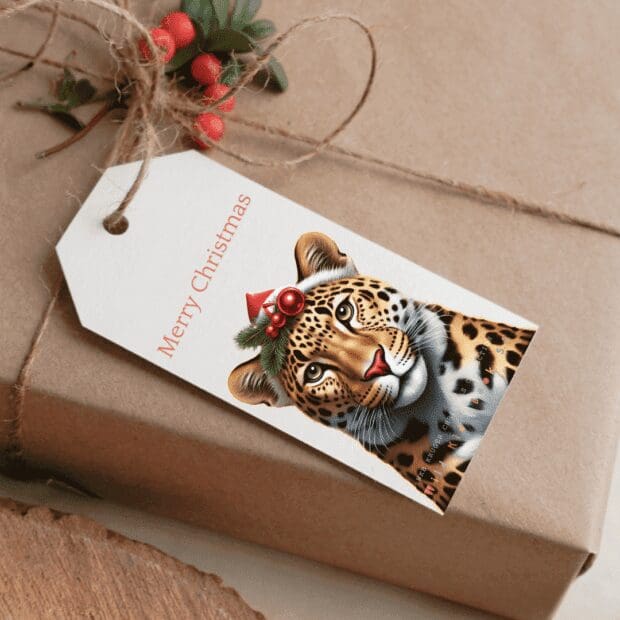 Festive African Animal Gift Tags (Variety Pack of 5 Christmas Gift Tags) - Image 2