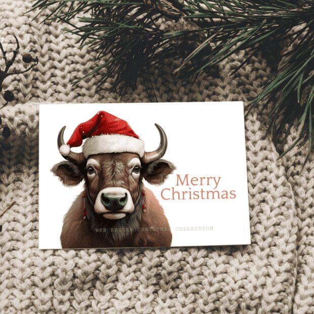 Bullish Christmas Greetings Card (A6) (Christmas Card) - Image 2