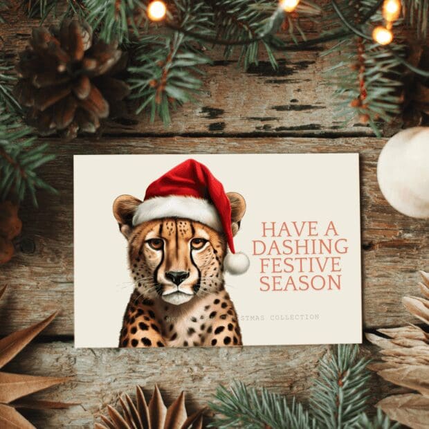 Dashing Christmas Greetings Card (A6) (Christmas Card) - Image 2