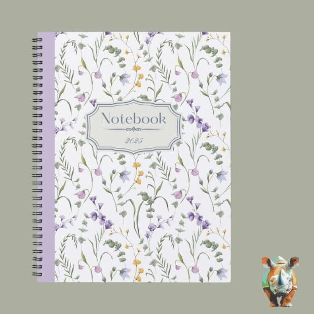 A5 - Purple Haze Watercolour Floral Notebook 2025 - Image 2