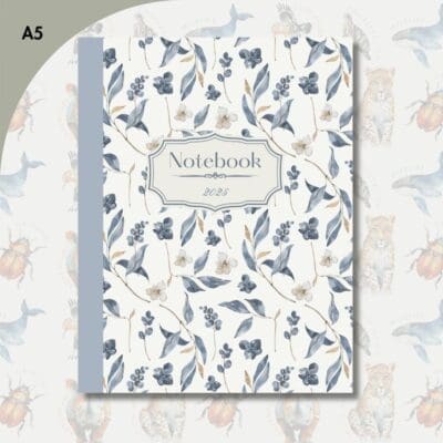 Watercolour floral notebook