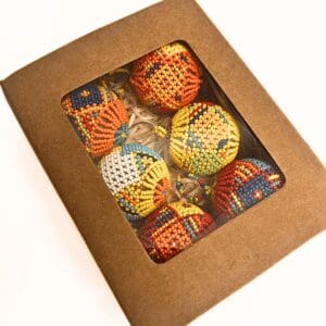 Stunning Handmade Beaded Christmas Baubles (6-pack Ornaments) | Local is Lekker ZA | African Gifts