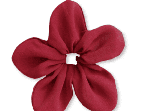 Burgundy Flower Scrunchie