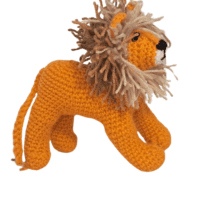 Orange Blondie Crochet Lion Handmade