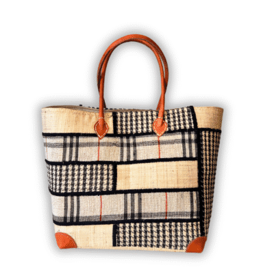 Patch Work Plaid Basket