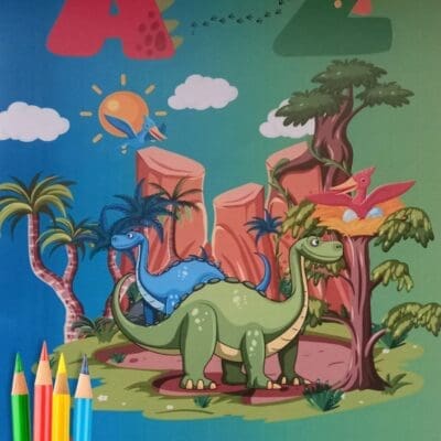 Kids Dinosaurs Colouring Book