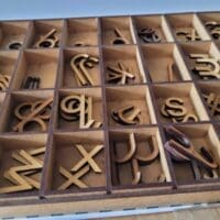 Montessori Alphabet moving tray