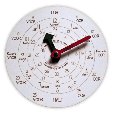 24 Hour Manual Learning Clock