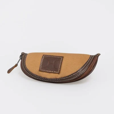 Caramel Wax Canvas Glasses Case