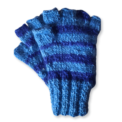 Chunky Handwoven Mohair Fingerless Gloves