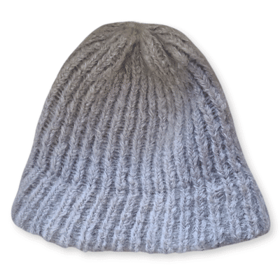 Timeless Grey Chunky Mohair Beanie