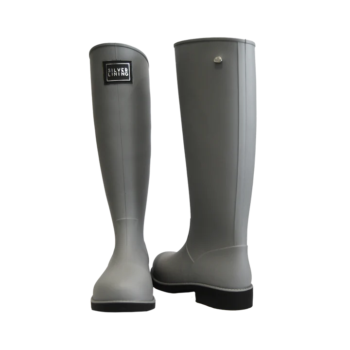 Silver Lining Classic Grey Tall Gumboot