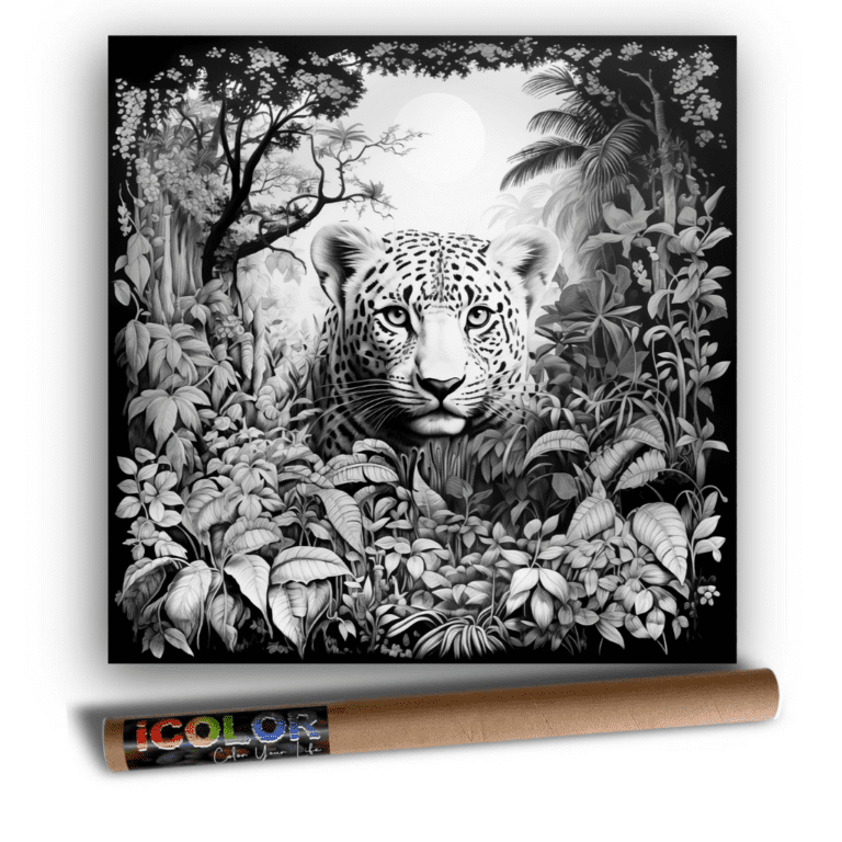Jungle Leopard Colouring Poster