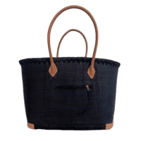 Black Bell Basket Bag