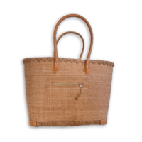 Natural Sandy Woven Basket Bag