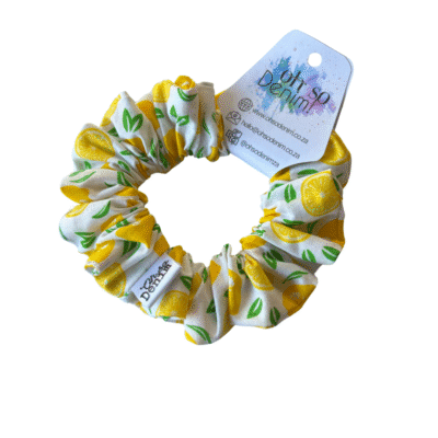 Yellow Lemon design Scrunchie
