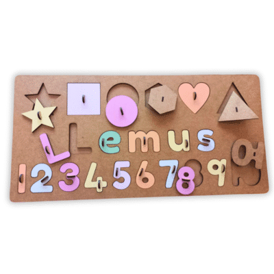 Personalized 3 in 1 Wooden Puzzle – Learn Through Play!