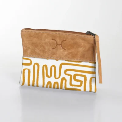 Laminated Fabric Leather Pouch