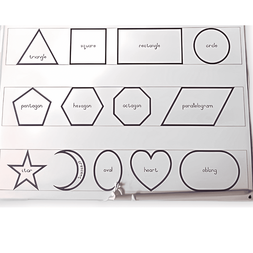 Montessori Shape Tracing Board (Eng / Afr)