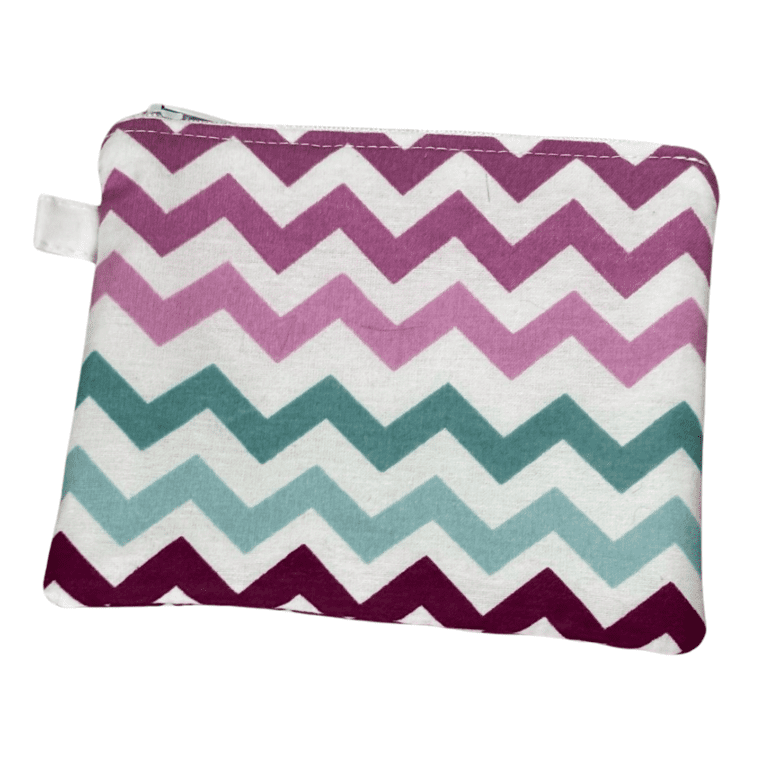 Multicolour Zigzag Keyring Wallet - 14cm x 11cm